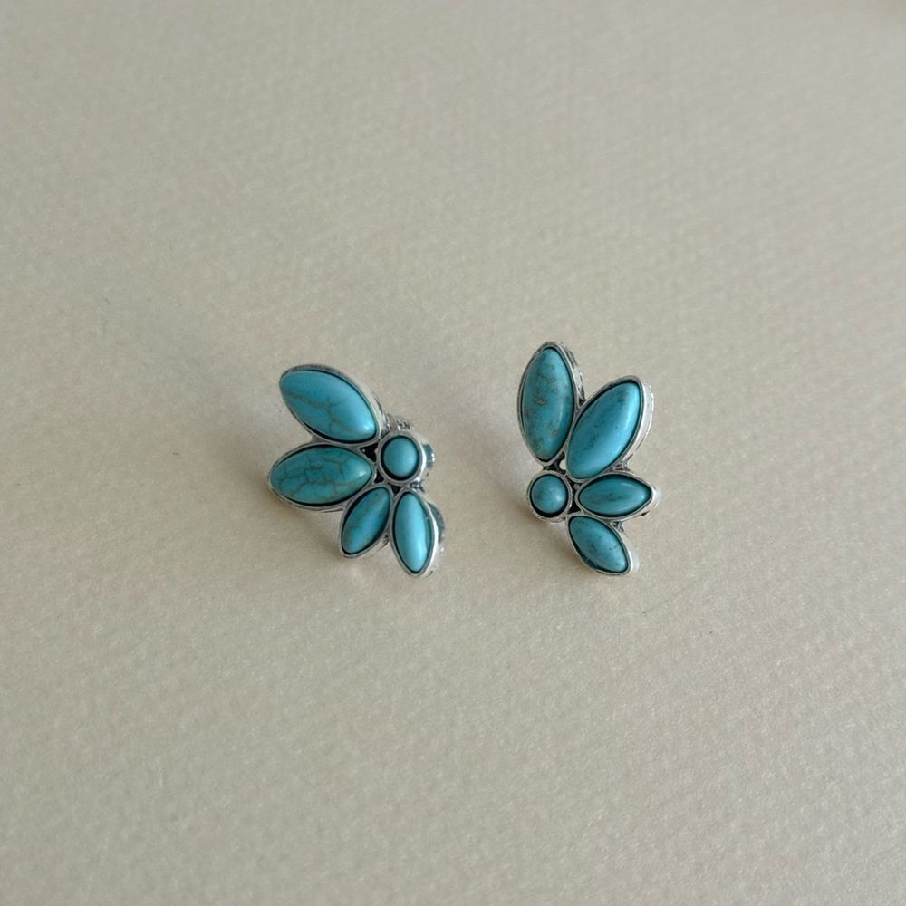 Flower Turquoise Earrings N1747
